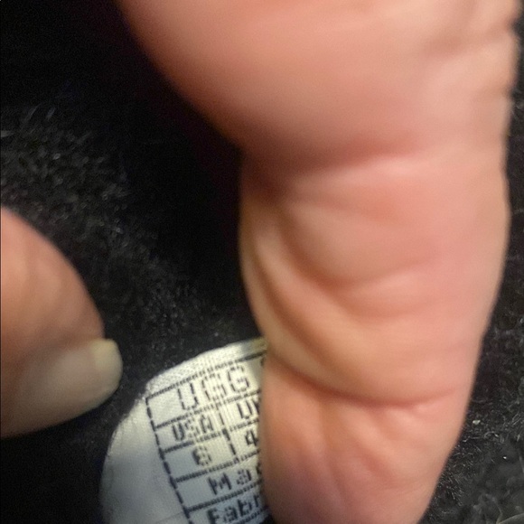 UGG Black Furry Slippers with Bow - Picture 7 of 9